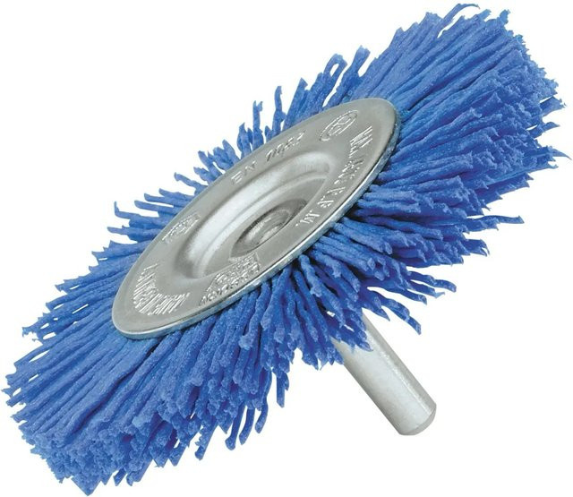 LUX-TOOLS Nylon-Scheibenbürste für Winkelschleifer in Blau, Durchmesser: 75 mm - Bild 1