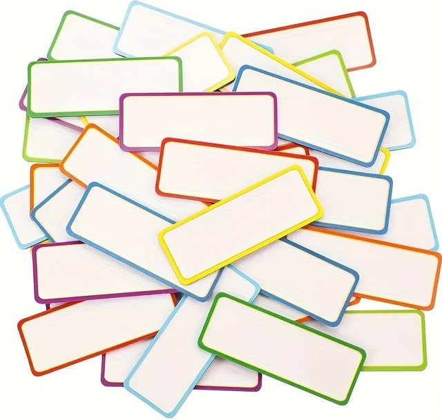 20 Stück wiederverwendbare magnetische Etiketten in Multicolor zur Organisation von Kühlschrank, Büro und Haushalt - Bild 1