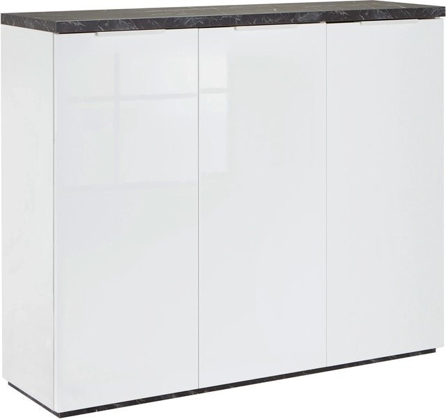 Premium Living Schuhschrank in Weiß mit Hochglanz-Finish, B/T/H: 120 x 35 x 102 cm - Bild 1
