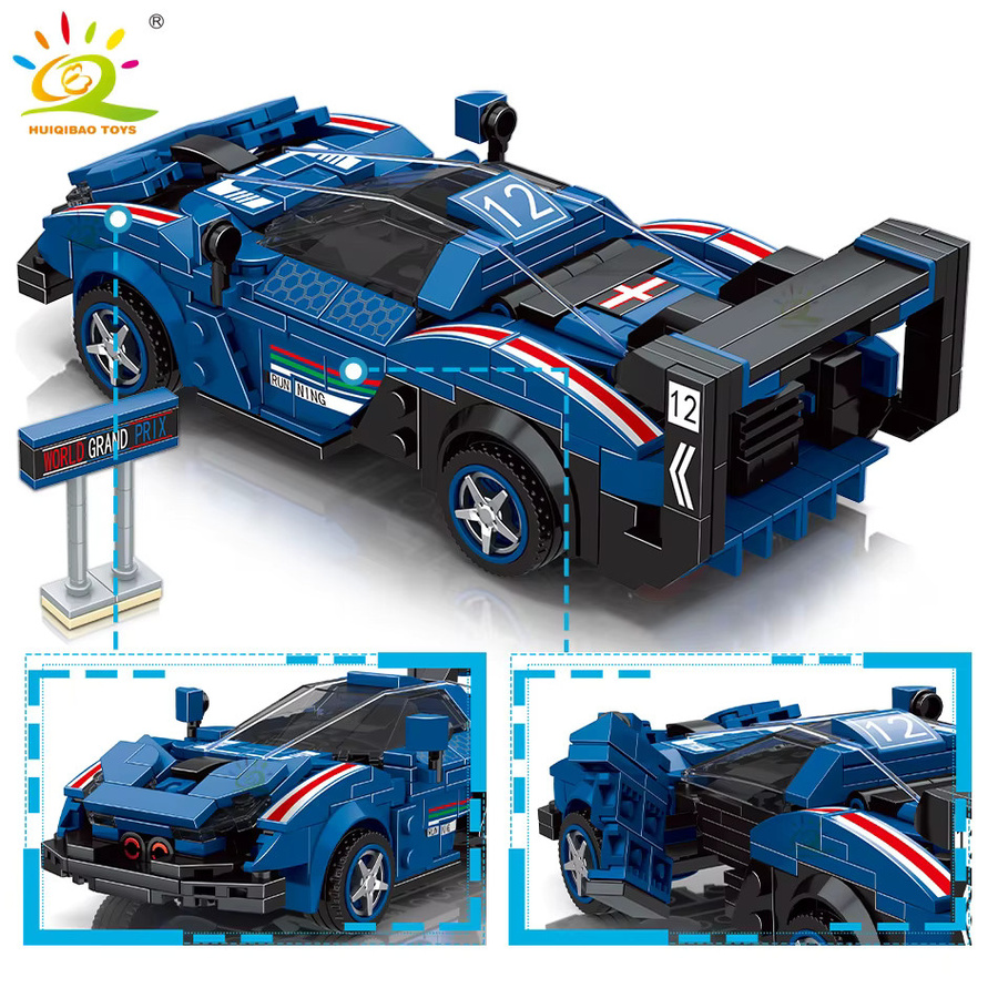 HUIQIBAO One Step Transform Racing Auto Modell Bausteine, 2in1 Roboter Mecha, Kreative Bricks Set - Bild 5