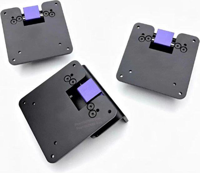 ZCGM Verstellbare Display-Halterung für Sim-Racing aus Aluminiumprofilen in Schwarz, kompatibel mit 4040 und 4080 Profilen - Bild 1
