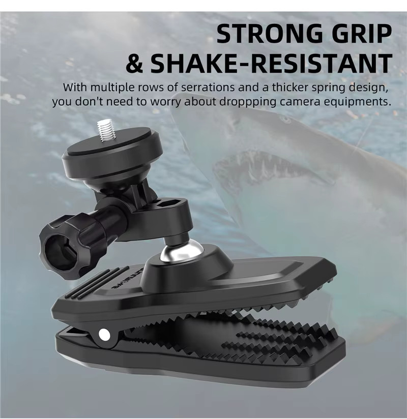 Magnetische Action Kamera Rucksack Clip Clamp Halterung in Schwarz für DJI OSMO Pocket 3, Insta360 und GoPro 13 12 11 10 9 - Bild 4