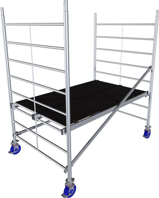Krause ProTec XXL Alu-Fahrgerüst in Silber, Arbeitshöhe: 2,9 m, B/T/H: 140 x 200 x 290 cm - Bild 1