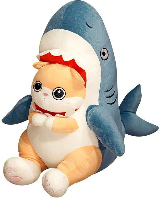 Yiran Health & Beauty Kawaii Haifisch Katze Haifisch Hund Plüschtier, 70cm - Bild 1
