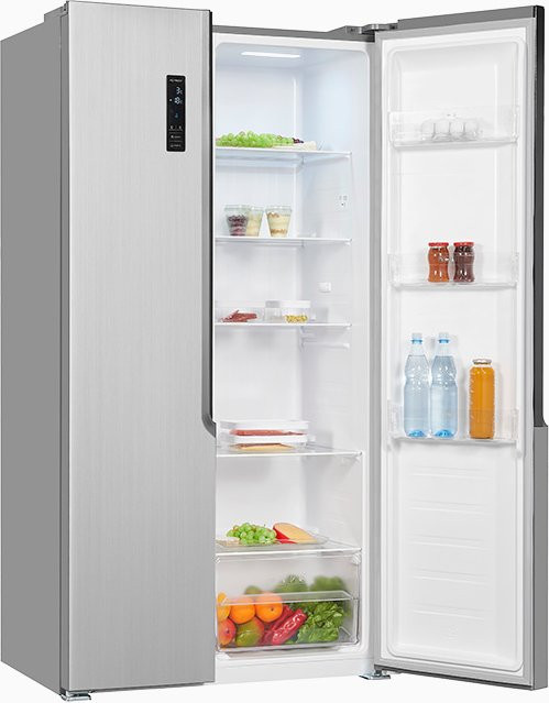 Exquisit Side by Side Kühlschrank SBS135-040F in Inoxlook Silber - Bild 1