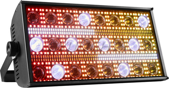 HYULIGHTS 300 W LED Bühnenbeleuchtung RGBW 4in1 mit Stroboskop-Effekt und DMX-Steuerung, Schwarz - Bild 1