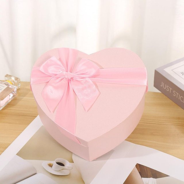 Herzförmige Geschenkbox aus Papier von JZxiongkun in Rosa für Valentinstag, Hochzeit oder Geburtstag - Bild 1