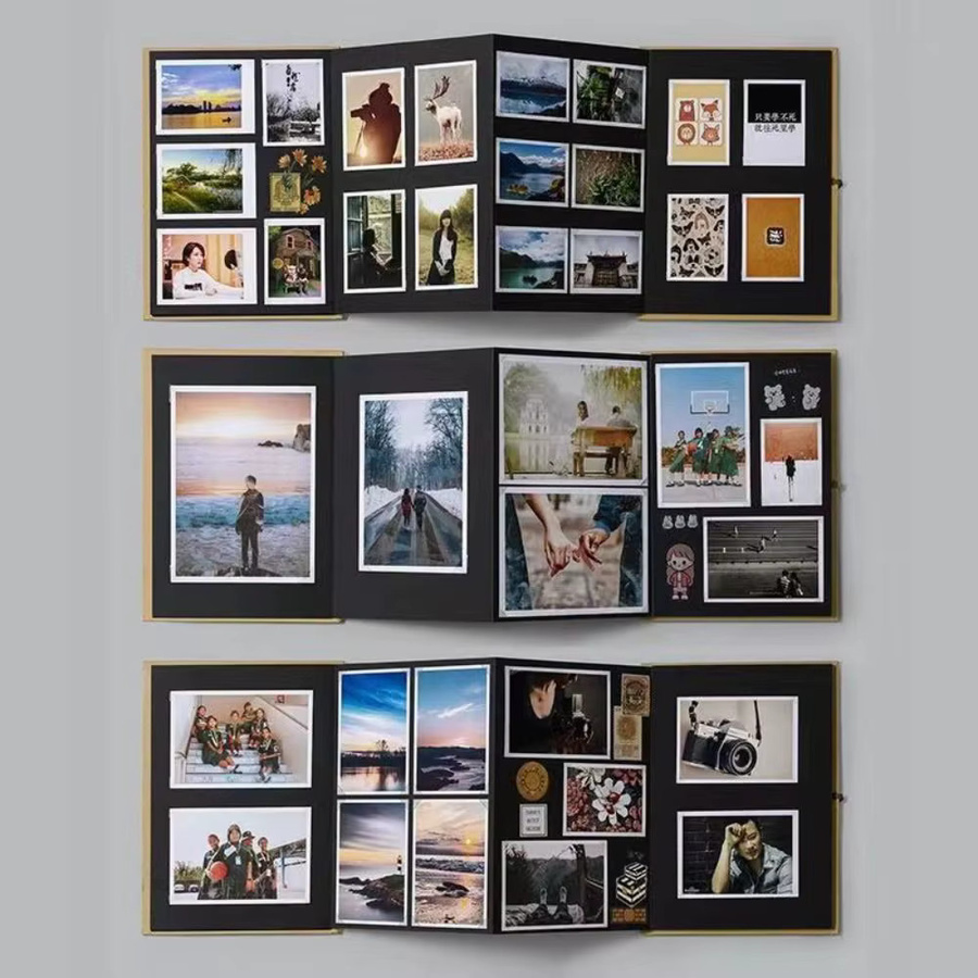 DIY Akkordeon Fotoalbum aus Kraftpapier in Braun mit 10 Seiten im Vintage-Stil - Bild 5