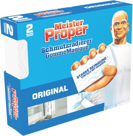 Meister Proper Schmutzradierer Original Reinigungsschwamm in Weiß, 2er Packung - Bild 1