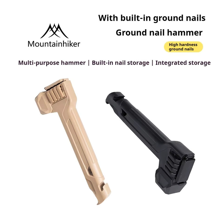 MOUNTAINHIKER 8-teiliges Campingzelt-Set mit Hammer und 18 cm langen Zeltnägeln in Schwarz - Bild 3