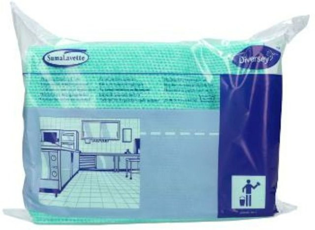 Diversey Suma Lavette Küchenhygienetuch mit Keimstopp, grün, 6 Stück, B: 51 cm, H: 36 cm - Bild 1