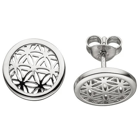 Colfem Ohrstecker Blume des Lebens, 925 Silber, Unisex - Bild 1