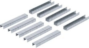 BGS Do it yourself Klammern Typ 53, silber, 1000 Stück, Breite: 8,0 mm, Höhe: 11,4 mm - Bild 1