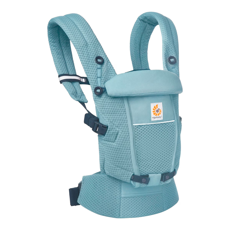 Ergobaby Adapt SoftFlex Babytrage in Blau mit reflektierenden Elementen und Mesh-Einsätzen - Bild 2