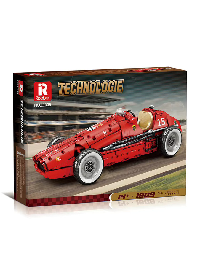 Reobrix 11038 MOC Technische Vintage Sportwagen, Bausteine, 1:8, ab 14 Jahre - Bild 7