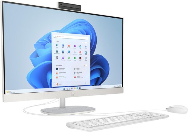 HP All-in-One PC 27-cr0501ng in Muschelweiß mit 27 Zoll Display und AMD Prozessor - Bild 1