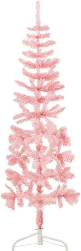 Vidaxl Künstlicher Halb-Weihnachtsbaum mit Ständer in Rosa, Höhe: 120 cm - Bild 1