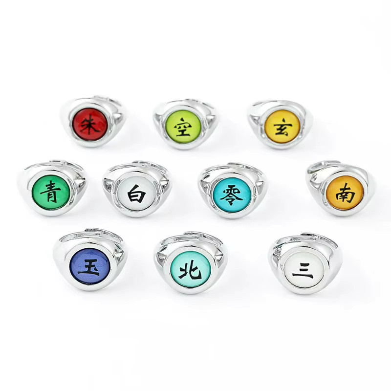 Bandai Naruto Akatsuki Itachi Metallringe, Zubehör, 10-teiliges Set - Bild 2