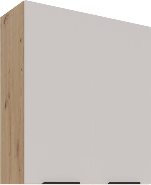 Küchen Hängeschrank SOLANO in Kaschmir Beige mit drei Einlegeböden, Breite: 80 cm - Bild 1