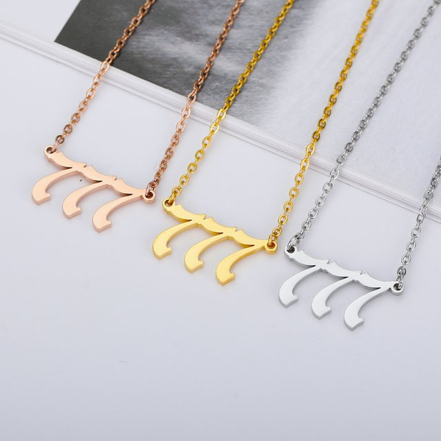 HPTOTMG Halskette Edelstahl, Engel-Zahlen, Unisex - Bild 1