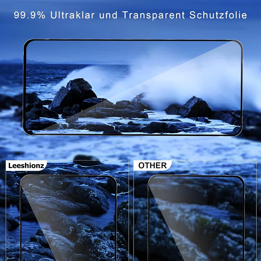 Xiaomi Displayschutz aus gehärtetem Glas für 13T und 13T Pro, transparent, hochauflösend und Anti-Drop - Bild 6