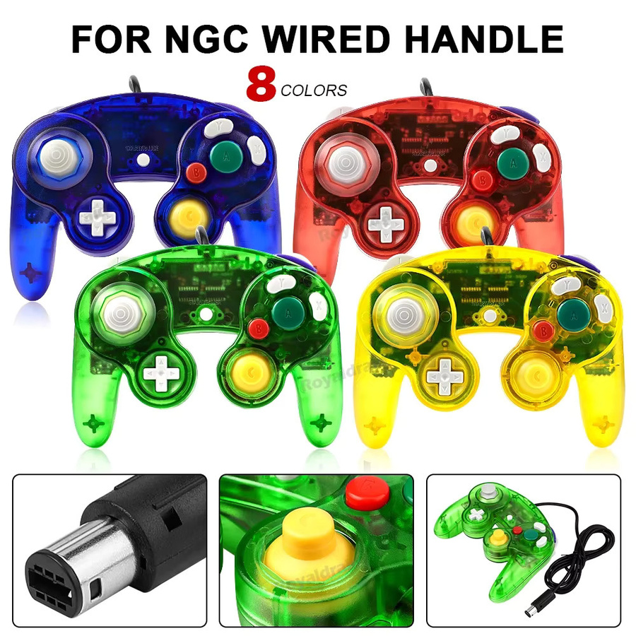 Pogopirate Retro Wired Game Controller für NGC GameCube in Transparent in 8 Farben - Bild 6