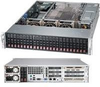 Supermicro SC216 BAC-R920LPB Rack-Gehäuse in Schwarz mit 2U Bauhöhe, erweitertem ATX-Format sowie SATA und SAS Hot-Swap Unterstützung und 920 Watt Netzteil - Bild 1