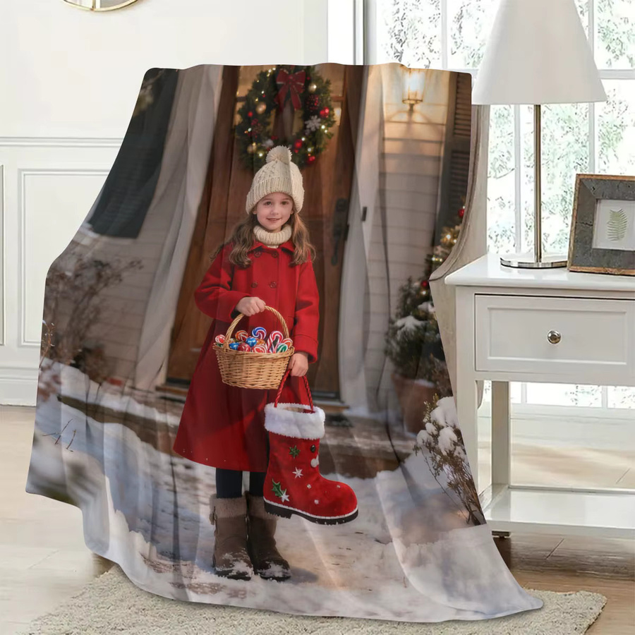 SRH Flaneldecke mit personalisiertem Weihnachtsdesign für Paare und Jubiläen - Bild 4