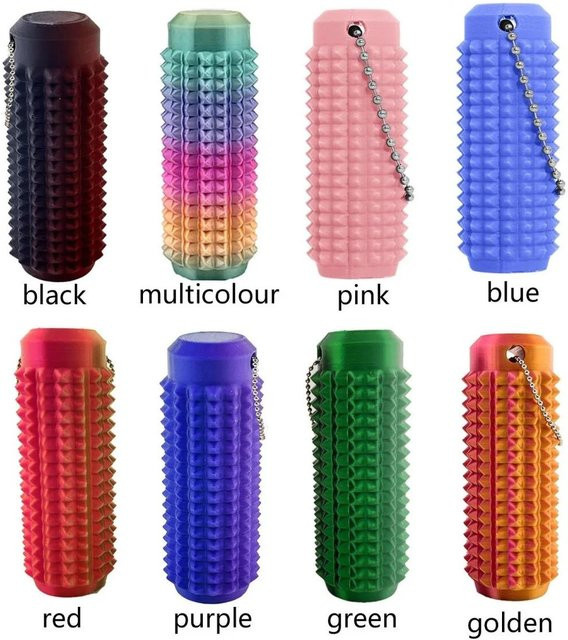 Fashnics Fidget Spielzeug, Roller, stacheliger Fidget Schlüsselanhänger, rosa - Bild 1