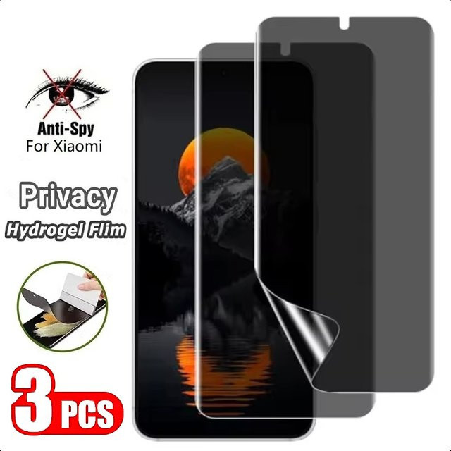 3-teiliger Sichtschutz-Hydrogel-Displayschutz für Realme GT2 Pro, Neo, Flash, GT2 Explorer und Master, transparent - Bild 1