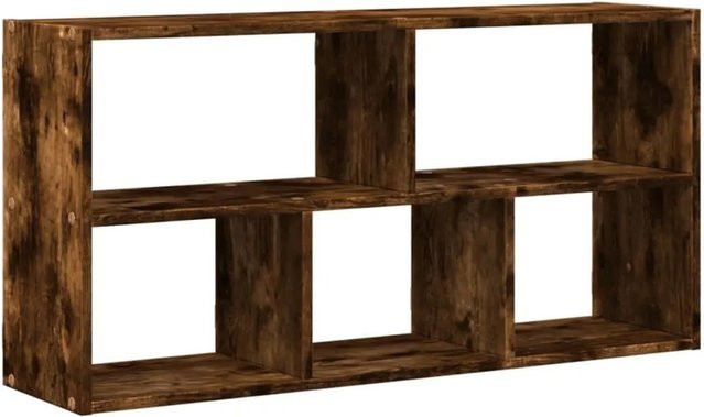 vidaXL Wandregal Cube in Räuchereiche, Farbe Braun, B/T/H: 100 x 25 x 50 cm - Bild 1