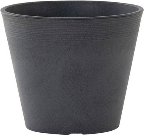 Siena Garden Pflanzgefäß Malaga Anthrazit aus Polyethylen Ø 33 x 27 cm - Bild 1