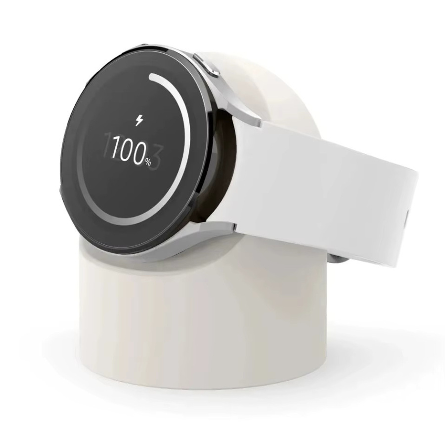 VIKEFON Silikon Ladestation Halterung für Samsung Galaxy Watch 9 8 7 6 5 Pro in Grün oder Weiß - Bild 2
