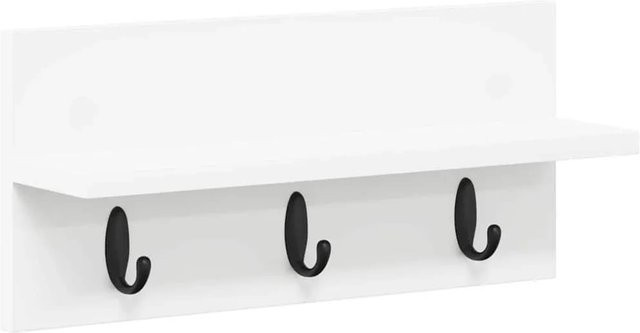 vidaXL Wandmontierter Nachttisch in Weiß aus Holzwerkstoff, B/T/H: 40 x 10,5 x 18 cm - Bild 1