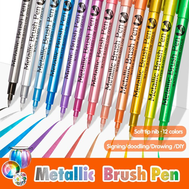 GN 12 Farben Metallic Permanentmarker wasserfest für DIY Epoxidharz-Formen und Handwerk in Multicolour - Bild 1