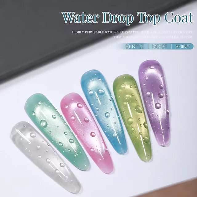 PSK Wassertropfen Top Coat Gel Nagellack, Transparent, Glänzend - Bild 1