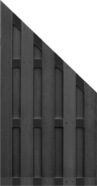 T & J Emden-Serie WPC-Lamelle Anthrazit Hohlkammerprofil B: 90 cm, H: 180 cm - Bild 1