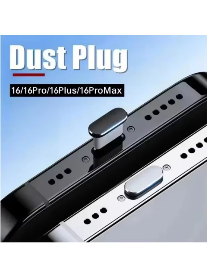 Metall USB-C Staubschutzstecker in Schwarz für iPhone 15/16, Samsung Galaxy S25/S24 und Xiaomi Typ-C Ladeanschluss Schutzkappe - Bild 6