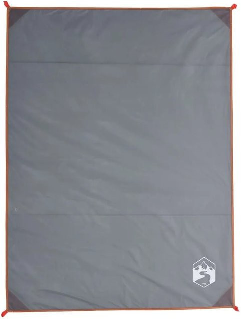 vidaXL Picknickdecke mit Heringen in Grau und Orange, B/T: 205 x 155 cm - Bild 1