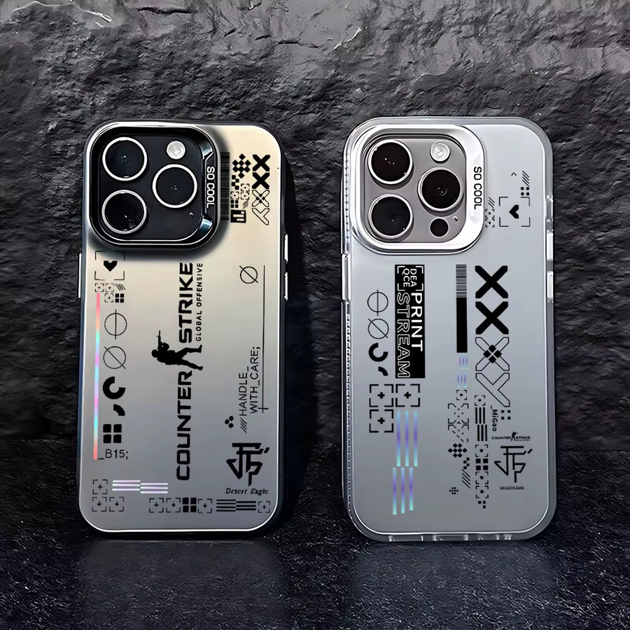Potdemiel Handyhülle im Counter Strike CS GO Design für iPhone 11 bis 16 Pro Max, Candy Matte Back Cover - Bild 2