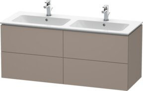 Duravit Waschtischunterschrank L-Cube grau, wandhängend, 4 Schubladen, B/T/H: 129 x 48,1 x 55 cm - Bild 1