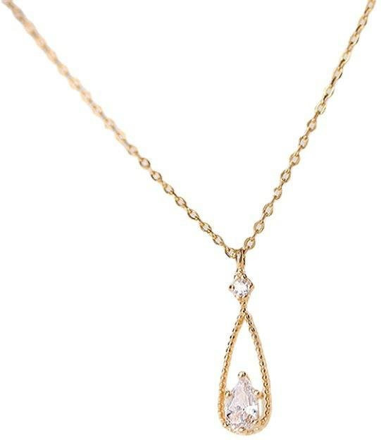 Halskette Kupfer, Gold, Zirkonia, Damen - Bild 1