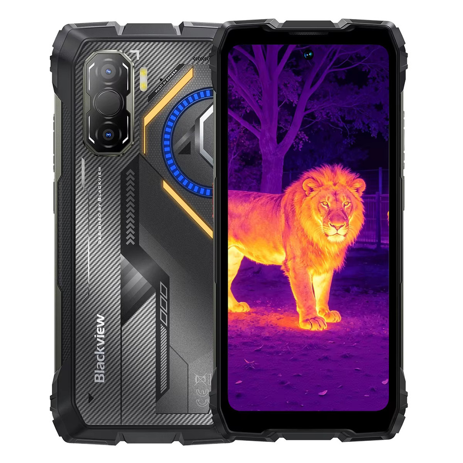 Blackview ROCK 3 Robustes Smartphone mit Android 15, 6,78 Zoll 2,4K Display, FLIR Wärmebildkamera, 8GB RAM, 256GB Speicher, 10000mAh Akku und 15W kabellosem Laden, Orange/Schwarz - Bild 2