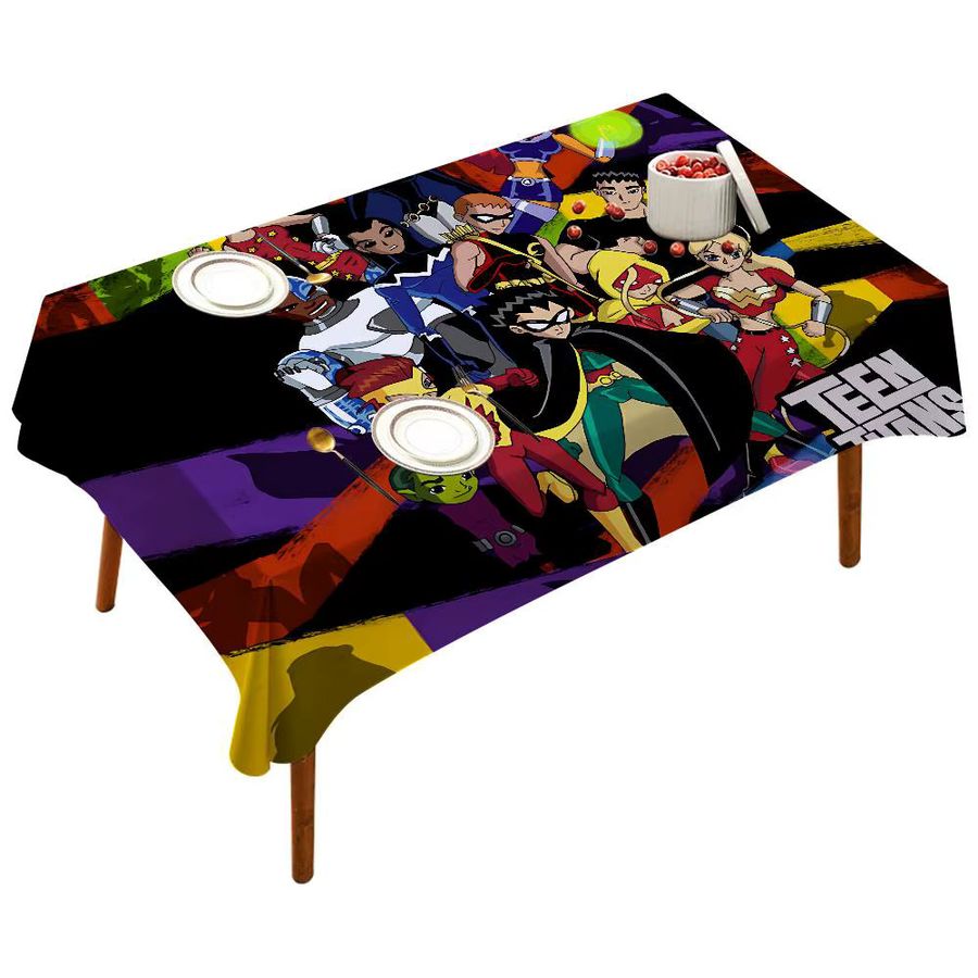 Wasserdichte Tischdecke T-Teen T-Titans Go in Multicolor für Party, Geburtstag und Weihnachten - Bild 7