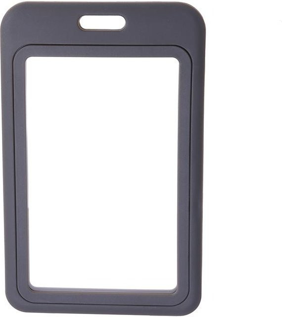 XYNN Transparenter Ausweishalter mit grauem Lanyard für Mitarbeiter und Namensschilder - Bild 1