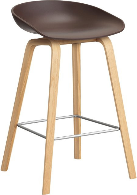 HAY About A Stool AAS 32 Hocker in Purple mit Eichenholz und Walnussholz - Bild 1