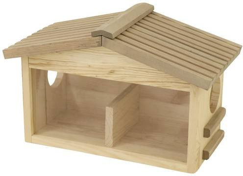 Siena Garden Eichhörnchen-Futterstation aus Kiefernholz in Beige, B/H/T: 21 x 25 x 39 cm - Bild 1