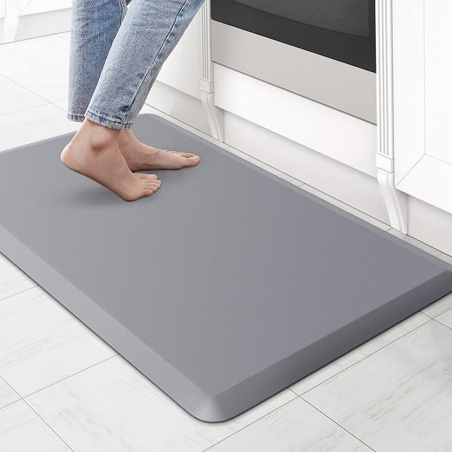 Karpetti Küchenmatte Gepolsterte Anti-Ermüdungsmatte Wasserdicht und Rutschfest in Grau, B/H: 44 x 120 cm - Bild 1