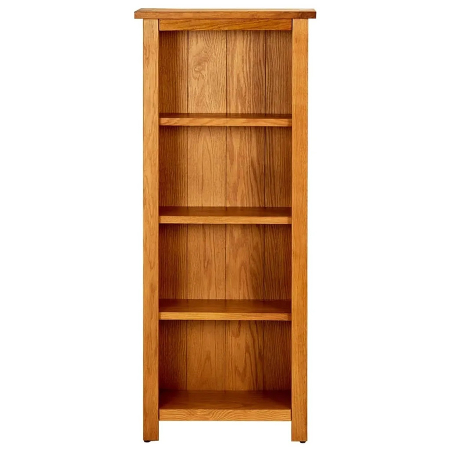 vidaXL Bücherregal aus Massivholz und MDF in Eiche Optik, Braun, 4 Fächer, B/T/H: 45 x 22 x 110 cm - Bild 2