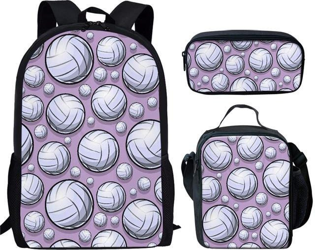 Fancy Style Studio 3er-Set Schulaccessoires mit Hockey-3D-Druck in Lila - Bild 1